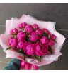 Букет с розовыми пионами 15шт 