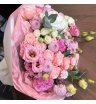 Сборный букет эустома, кустовая роза