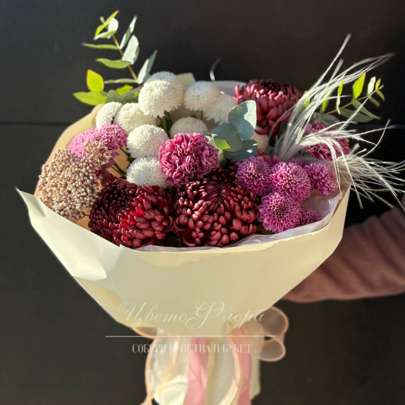 Сборный букет из хризантемы «Осень»